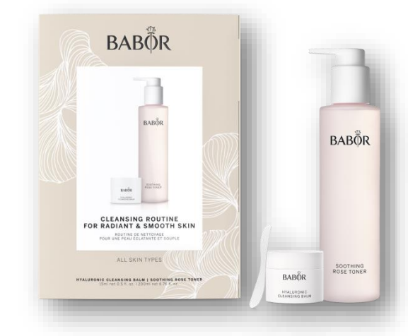 CLEANSING BALM & SOOTHING ROSE TONER SET - BABOR