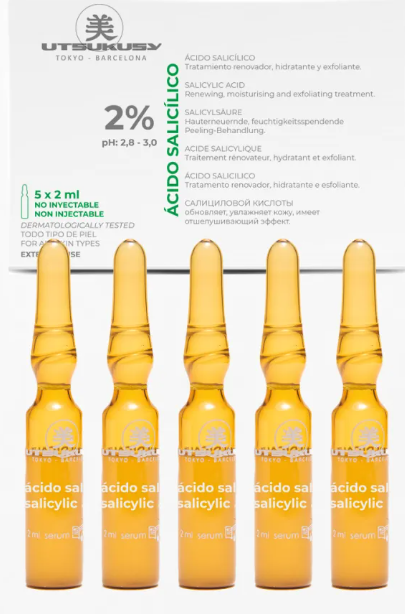 AMPOLLAS ÁCIDO SALICÍLICO AL 2% - UTSUKUSY